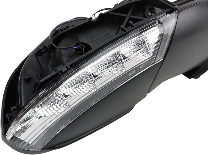 Passenger Side Power Heated Mirror Smooth Black with Turn Signal Compatible with 2011-2017 Buick Regal GM1321486