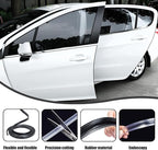 Car Door Edge Guard, 16.4Ft (5M) U Shape Rubber Seal Edge Trim Vehicle Door Protector, Anti-Collision Automotive Protection Door Edge Guard Trim, Universal Car Accessories (Black)