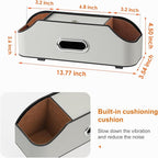 Car Rear Backseat Extra Multifunctional Drink Cup Holder Organizers with Tissue Storage Box Organizer & Hooks for Car Seat Back (Gray)