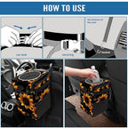 Car Trash Can – Multi-Purpose, Lightweight and Portable with Durable Water-Resistant Coating, No Installation Required, Practical and Ample Capacity, Variety of Colors.Beautiful Sunflower