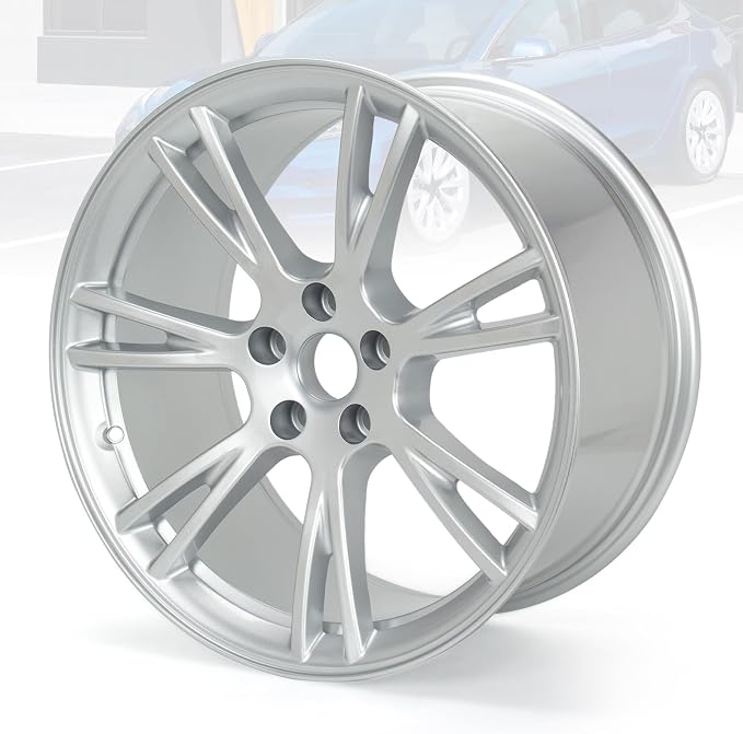 New 19x9.5" 19 Inch Premium Aluminum Alloy Wheel Rim Compatible with Model Y 2020-2023 | OEM Design, Alloy Replacement Wheel, Super Duty Car Rims Replacement - OE Stock Specs, Silver