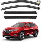 Window Visors Rain Guards for Nissan Rogue S SV SL 2014-2020, Out-Channel Window Vent Wind Deflectors Visors Shades for 14-20 Rogue (Excludes Rogue Sport Model)