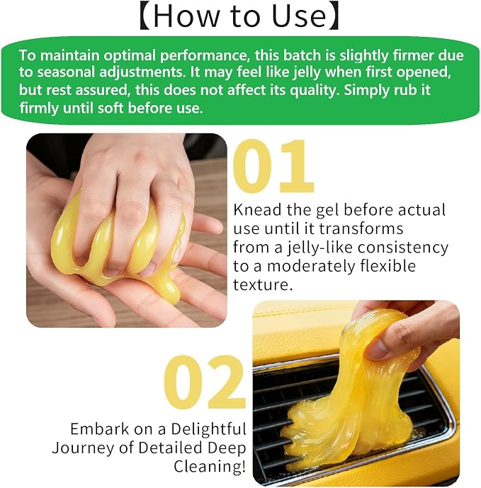 Car Cleaning Gel（4 Packs） Dust Cleaning Putty Universal Car Interior Cleaner Keyboard Dust Remover Car Slime Gifts for Men Women Girl