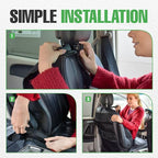 Back Seat Cover for Kids + 4 Pocket Storage Organizer, 2 Pack X-Large Waterproof Kick Mats Backseat Protector, Car Seat Back Protectors for Vehicles to Protect from Dirt, Mud & Scratches