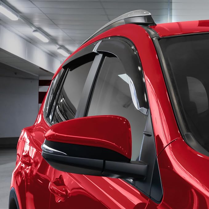 Voron Glass Tape-on Extra Durable Rain Guards for Toyota RAV4 2013-2018 SUV, Window Deflectors, Vent Window Visors, 4 Pieces - 120055