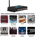 Pro 2.4 BT Bluetooth DSP Crossover Full, Digital Signal Processor, Car Audio Equalizer with App, Gain up to 9V, 15 Band Graphic Equalization, 12 preset EQ, 2 in and 4 Out, High Level Input