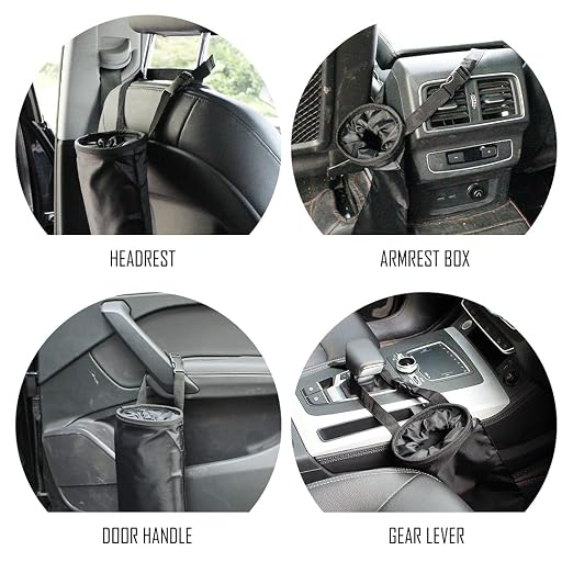 2 Pack Car Trash Bags Car Trash Can Washable Eco-Friendly Seat Back Hanging Car Trash Bag Car Garbage Bag for Car,Travelling,Outdoor