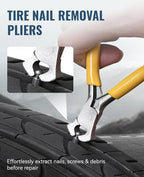 Tire Repair Kit with Tire Plugs Screw Type, Heavy Duty Flat Tire Puncture Repair Nail Kit for Car, Truck, Motorcycle, SUV, ATV, Tractor