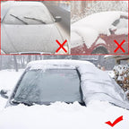 Windshield Cover for Ice and Snow - Universal Windshield Cover Fit for Car, SUV, Truck, 600D Oxford Fabric Winter Frost Protector for Ice & Sleet, Includes 2 Side Mirror Covers, XL Black