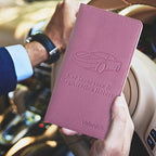 Premium Car Registration and Insurance Card Holder, Car Document Holder for Cards, Driver License & other Essential Documents (Purple)
