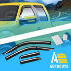 Extra Durable Window Deflectors Tape-On Window Visors Rain Guards Fit for Ford F150 2004-2014 SuperCab, Sun Visors, Wind Vent for Shades, Exterior Car Accessories - 4 pcs. AG0042