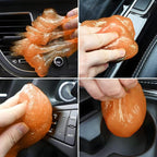 Cleaning Gel for Car, Universal Vehicle Interior Detailing Cleaning Putty Gel, Detail Cleaner Tools for Keyboard Vent PC Laptop Camera, Automotive Duster Remover Cleaner Accessories (Orange)
