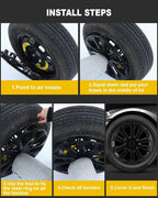 Hubcap Wheel Covers Hub Caps 16 Inch Set of 4 Black Universal Wheel Rim Cover R16 Stylish Car Decor Wheel Covers for Toyota Camry Nissan Mazda (black-10, 16 inch)