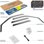 Goodyear Shatterproof in-Channel Window Deflectors for Ford F250 to F550 Super Duty 1999-2016 SuperCrew, Rain Guards, Window Visors for Cars, Vent Deflector, Car Accessories, 4 pcs - GY003430