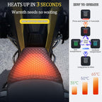 Motorcycle Heated Seat Pad for Harley Davidson Street Glide Special, Heated Seat Cushion with Temperature Control Watertight Non-Slip Cover Motorcycle Heated Gear