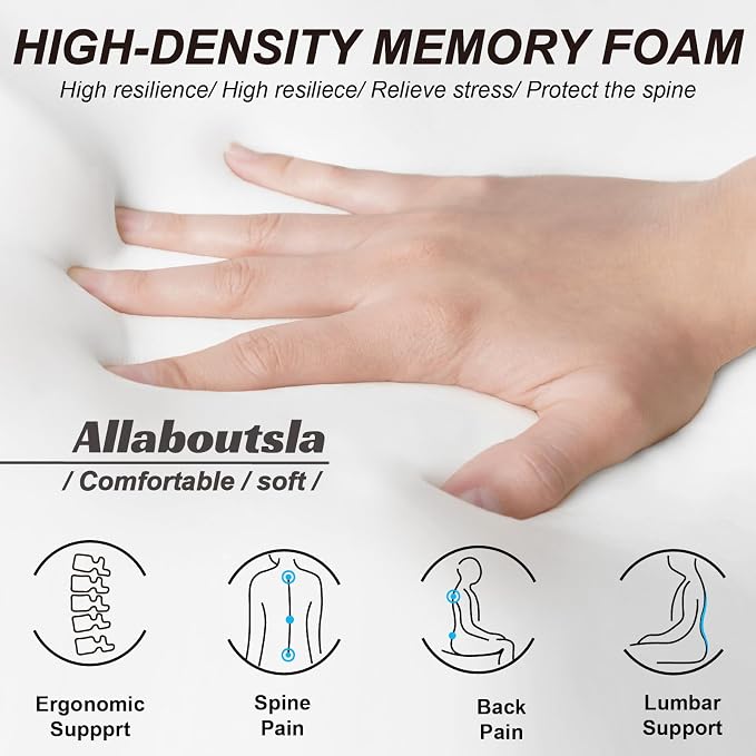 Car Seat Cushion, Car Seat Cushions for Long Driving | Comfortable Memory Foam Driver Seat Cushion, Automotive Seat Cushions, Butt Pillow for Car,Truck, Office Chair, B&G