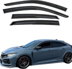 Tape On Window Rain Guards for 2016-2021 Honda Civic Hatchback | Side Window Wind Deflectors Vent Visors for Honda Civic Hatchback 16-21,No Drill Installation,Car Accessories-4PCS