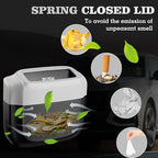 Car Trash Can with Lid，Built-in Storage Garbage Bag，Leakproof Vehicle Trash，Car Accessories for Interior,Mini Garbage Bin for Automotive, Home, Office, Kitchen, Bedroom，with 30pcs Trash Bags