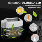 2 Packs Car Trash Can with Lid，Built-in Storage Garbage Bag，Leakproof Vehicle Trash，Car Accessories for Interior,Mini Garbage Bin for Automotive, Office, Kitchen,Bedroom，with 60pcs Trash Bags