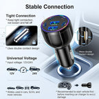 6 Ports 75W Fast Car Charger USB C & USB A,12V/24V Car Charger Adapter Cars Cigarette Lighter Chargers for Super/PD30W/PD/3.1A,12V/24V Cars Port Chargers for Phones,Tablets