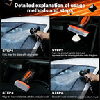 3 pcs Glass Oil Film Remover for Car, Removes oil film and Smudges, Automotive Oil Film Cleaning Brush for Car Windows, Handheld Glass Cleaning Board, Helps Improve Glass Clarity for Safe Driving