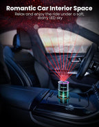 Smart Car Air Freshener Diffuser with Star Light, 120ml Perfume, Long Lasting, Auto On/Off, 4 Mist Modes, Rechargeable Car Aroma Diffuser Aromatizante Para Carro for Home, Office-Cologne