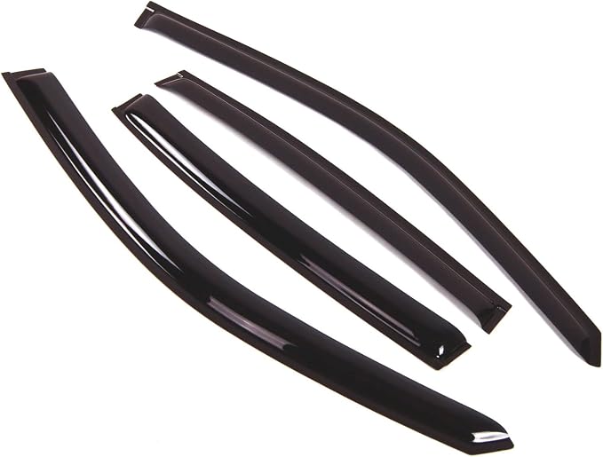 WD2-016 Dark Smoke 4 Pcs Set Window Visor (Outside Mount) Deflector Rain Guard Compatible with 1997-2005 Buick Park Avenue