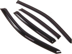 WD2-016 Dark Smoke 4 Pcs Set Window Visor (Outside Mount) Deflector Rain Guard Compatible with 1997-2005 Buick Park Avenue