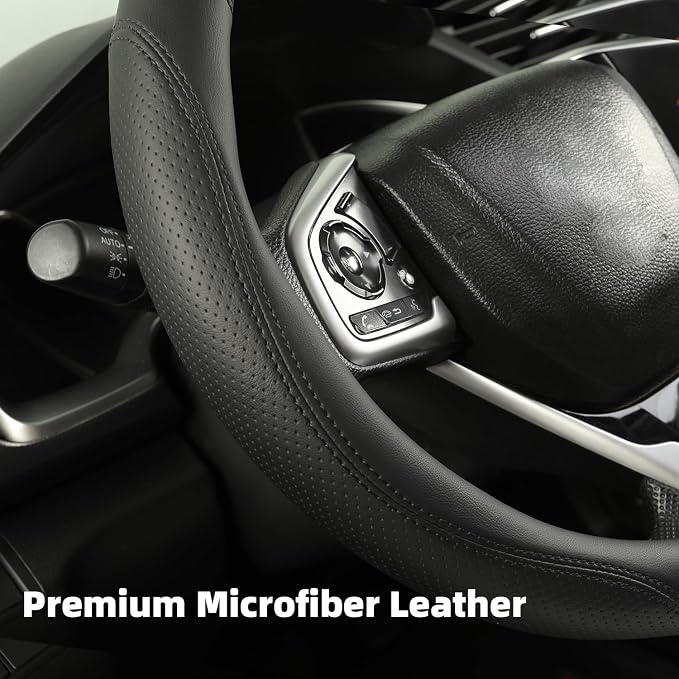 Car Steering Wheel Cover for Chevy Silverado 1500 2500 3500, Chevrolet Steering Wheel Cover for Tahoe, Equinox,Traverse,Colorado,Black