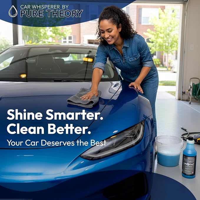 Car Whisperer – Premium Car Wash Soap 32 fl oz | High-Foam, pH-Balanced Formula | Streak-Free Shine | Protects Wax and Coatings | Safe for All Finishes | MADE IN USA