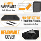 Trunk Organizer For SUV Car Organizer and Storage, Multi-Compartment Storage Bag Car Accessories for Women Men, Perfect Christmas Gifts, 1680D Oxford, Non Slip Bottom, Straps, Soft Cover (50L)