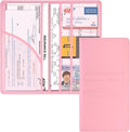 Car Registration and Insurance Holder, Car Accessories Vehicle Glove Box Car Organizer Women Car Accessories with Magnetic Shut for Cards, Essential Document, Driver License, Pink