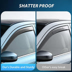 in-Channel Window Visors for Ford F250 F350 F450 F550 Super Duty Crew Cab 2017–2022, Inside Mount Rain Guards, Smoke Tinted Window Deflectors, Wind & Rain Protection, 4PCS