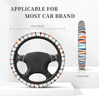 Colorful Water Drop Car Steering Wheel Cover, Non-Slip Absorbing Sweat Car Wheel Cover Accessories for Men Women,Universal 15" Fit Auto SUV Vans Trucks