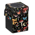 Car Trash Can with Lid Vintage Mushroom Ferns Floral Collapsible Reusable Leak-Proof Auto Garage Bag,Hanging Vehicle Car Accessories Interior Car Organizer