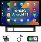 13.1 Inch Android 13 Car Radio Stereo for Toyota Tacoma 2005-2015 Touchscreen with Wireless Carplay Android Auto in-Dash WiFi Bluetooth GPS Navigation SWC Backup Camera Mic (4+64G)