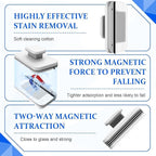 Magnetic Windshield Cleaner Tool Set, Widen Double-Sided Magnetic Window Cleaner Tool, Windshield Magnetic Car Window Cleaner, Glass Thickness 3-10mm for High Rise Car Glazed