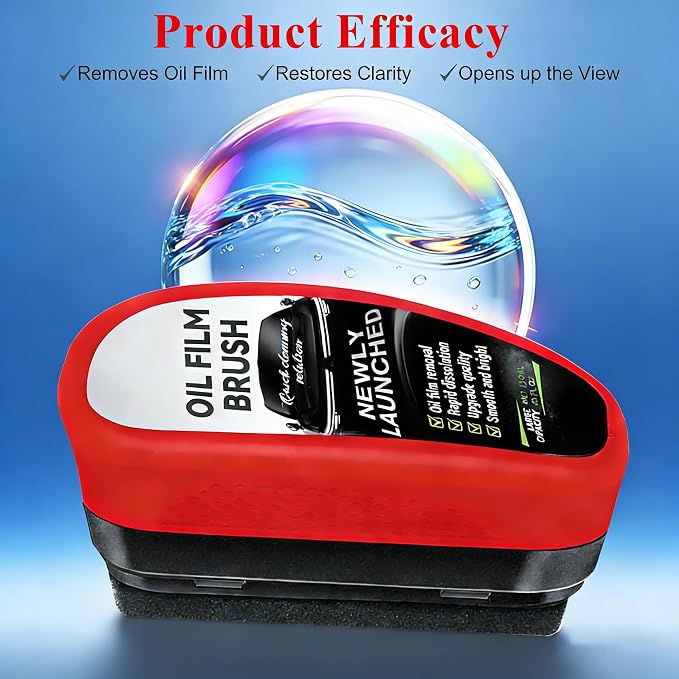 3-Pack Clear Vision Windshield Cleaner Automotive Oil Film Cleaning Brush Windshield Cleaner Tool for Car Windows Glass Clear Vision Glass Cleaner with Anti-Rain & Anti-Fog Coating