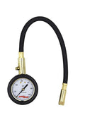 by Milton Dial Tire Pressure Gauge with Straight Air Chuck and 11 in. Braided Hose - ANSI Certified for Motorcycle/Car/Truck Tires (0-60 PSI)