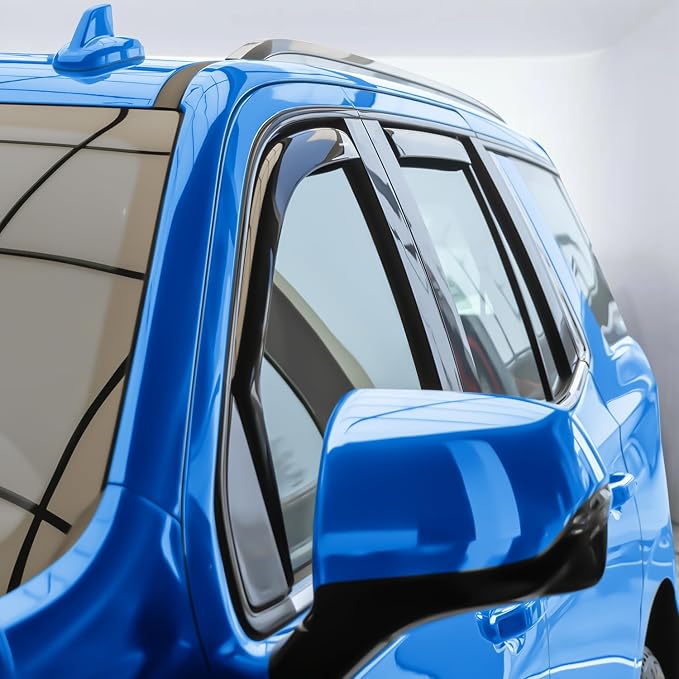 Goodyear Shatterproof in-Channel Window Deflectors for Chevy Tahoe/Cadillac Escalade/GMC Yukon 2021-2026, Rain Guards, Window Visors for Cars, Vent Deflector, Car Accessories, 4 pcs - GY008406
