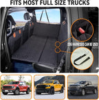 Dog Back Seat Extender for Truck,Truck Seat Cover Back Seat,Dog Hammock for Truck,Pet Seat Covers for Dogs,Hard Bottom Seat Extender for Dogs(Black,for Full Size Truck)