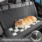 Dog Bed for Car Back Seat, Soft Backseat Dog Bed Hammock, Non-Slip Pet Car Seat Cover for Back Seat, Pet Travel Bench Sofa for Cars/Small SUVs/Sedan, Dark Gray