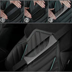 10 Pcs Car Floor Mats Full Set & Sport Leather Steering Wheel Cover 14.5-15 inch, Center Console Cover, Seat Belt Cushion, Cup Holder Coaster, Universal Automobile Interior Sets (Grey)