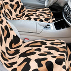 2 Pack Car Seat Towel Covers with Storage Bag, 63 x 32 Inch Universal Non Slip Waterproof Sweat Protector for Car Truck, Gym Swimming Running, Machine Washable (Yellow Black Leopard Print)