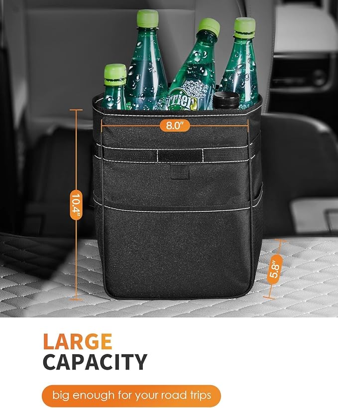Car Trash Can - Leak-Proof Car Organizer and Storage Bag for The Back/Front/Console of Any Cars,Sedans, SUVs & Trucks Easy-to-Install Car Accessory Interior