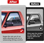 Window Visors Rain Guards for 1994-2004 Chevrolet S10/GMC Sonoma Accessories, Outside-Mount Tape-On Side Window Wind Deflectors Vent Visors Shades Rainproof Black 2PCS