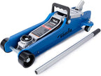 Low Profile Car Jack, 2.5 Ton (5,000 lb) Hydraulic Trolley Floor Jack for Garage, Home, Shop, Lifting Range 3.35" to 14.57", Blue