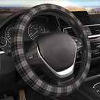 Thickened Elastic Steering Wheel Cover, Gray Plaid Clan Moffat Tartan Ultra, Soft, Breathable, Fit for Cars, SUVs, Trucks, Stylish Comfortable Grip