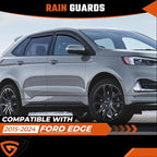 Rain Guards Fit for Ford Edge 2015 2016 2017 2018 2019 2020 2021 2022 2023 2024, Tape-on Durable Side Window Sun Wind Deflectors 2015-2024 Edge Window Rain Guard Black 6 PCS