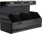 Car Trunk Organizer for SUV and Sedan, Tactical‑Black, 29.5 in | Tactical & Aerospace Oxford, Extra‑Large, Hinged Lid, Collapsible & Adjustable, Water‑Resist & Dust‑Proof